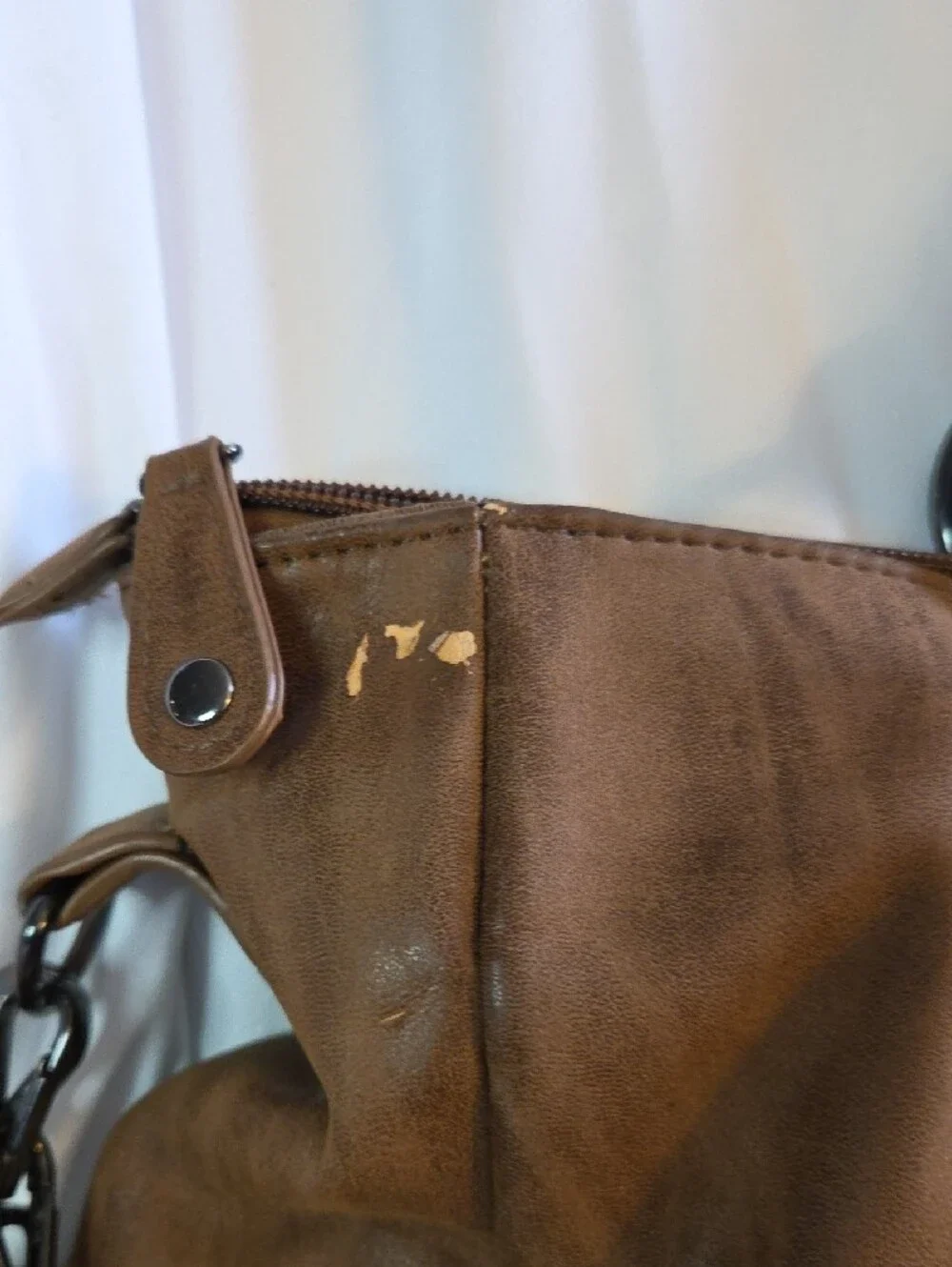 Brown Leather Woven Detail Baby Bag Tote -  Spacious Designer-Inspired Carryall